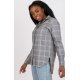 Camasa dama in carouri, din bumbac, gri, cu maneca lunga, Feriel Camasa dama in carouri, din bumbac, gri, cu maneca lunga, Feriel 4 - jojofashion.ro