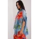 Camasa dama oversize, bleu cu flori, cu maneca scurta, Hysminai1 Camasa dama oversize, bleu cu flori, cu maneca scurta, Hysminai1 3 - jojofashion.ro