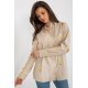 Camasa dama oversize, din bumbac, bej, cu maneca lunga si flori multicolore, Flower 2 - jojofashion.ro