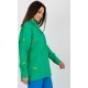Camasa dama oversize, din bumbac, verde, cu maneca lunga si flori multicolore, Flower 3 - jojofashion.ro