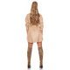 Rochie scurta tip camasa din piele eco bej Fay Rochie scurta tip camasa din piele eco bej Fay 5 - jojofashion.ro