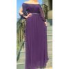 Rochie de ocazie vaporoasa lunga voal mov Afrodita