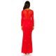 Rochie eleganta de seara lunga, lurex, rosie, mulata, cu maneca lunga, Akma 4 - jojofashion.ro