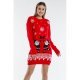 Rochie de Craciun tricotata, rosie, Sweet Rochie de Craciun tricotata, rosie, Sweet 2 - jojofashion.ro