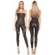 Salopeta mulata cu aspect de piele neagra Mallorie Salopeta mulata cu aspect de piele neagra Mallorie 3 - jojofashion.ro