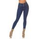 Blugi dama skinny, albastri, denim, talie inalta, mulati,  Bloomy 2 - jojofashion.ro