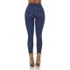 Blugi dama skinny, albastri, denim, talie inalta, mulati,  Bloomy 3 - jojofashion.ro