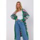 Cardigan dama midi, din acryl, gri cu dungi multicolore, Fatime Cardigan dama midi, din acryl, gri cu dungi multicolore, Fatime 2 - jojofashion.ro