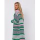 Cardigan dama midi, din acryl, gri cu dungi multicolore, Fatime Cardigan dama midi, din acryl, gri cu dungi multicolore, Fatime 3 - jojofashion.ro