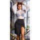 Fusta eleganta midi neagra crapata pe picior Miray Fusta eleganta midi neagra crapata pe picior Miray 5 - jojofashion.ro