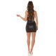 Rochie scurta neagra mulata incretita cu decupaje Marra 7 - jojofashion.ro