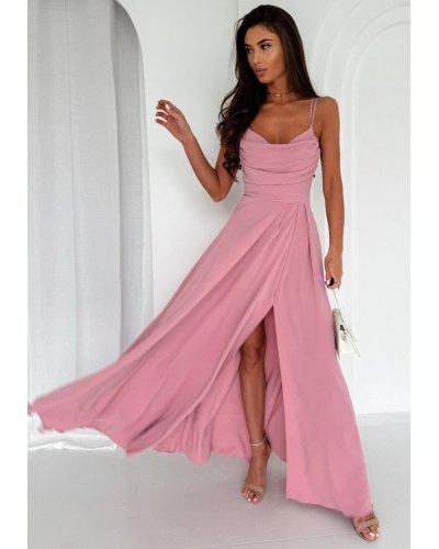 Rochie de ocazie lunga, roz pudra, cu bust tip corset, ValeriaW Rochii lungi, Rochie de ocazie lunga, roz pudra, cu bust tip corset, ValeriaW - jojofashion.ro