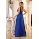 Rochie lunga albastra din tafta Carra 3 - jojofashion.ro