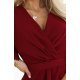 Rochie eleganta lunga burgundy vaporoasa petrecuta Kasandra 5 - jojofashion.ro
