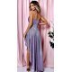Rochie lunga din glitter lila light EssaW Rochie lunga din glitter lila light EssaW 3 - jojofashion.ro