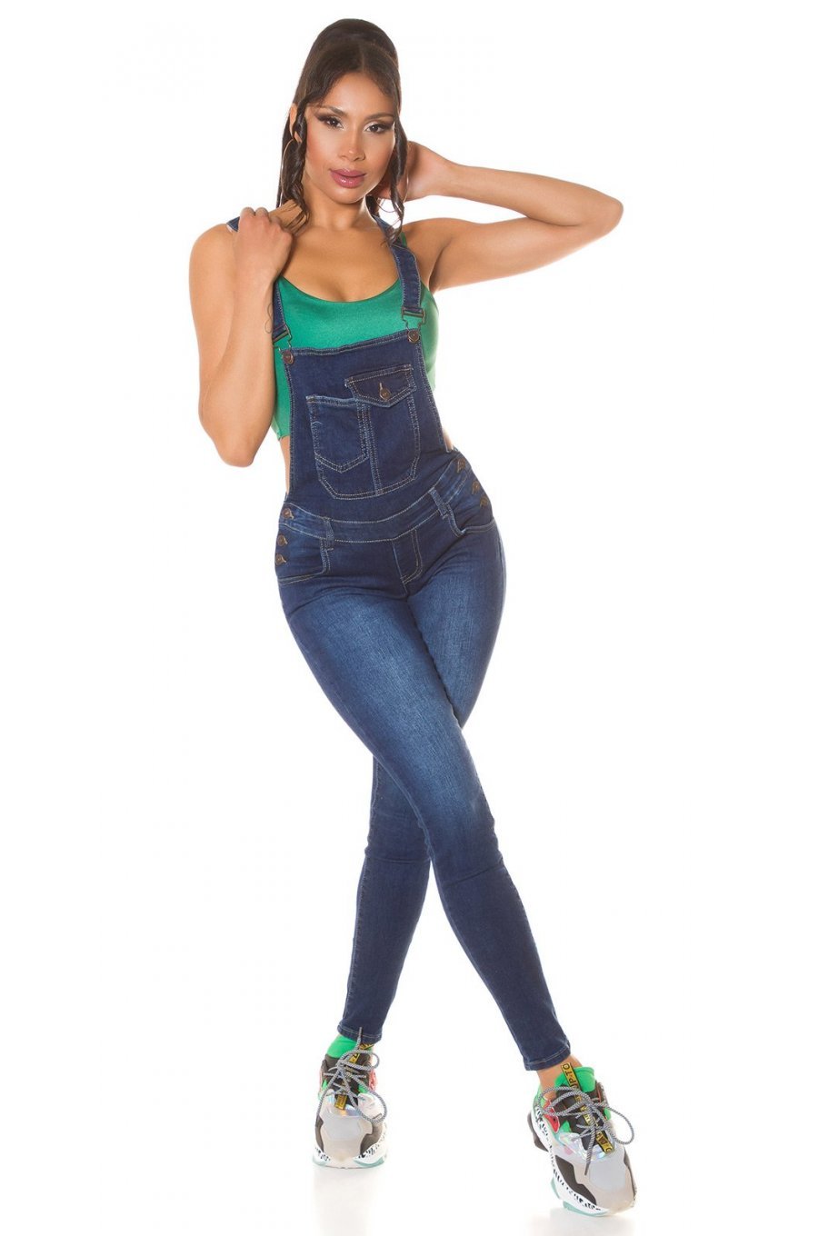 Salopeta dama de blugi, bumbac, albastra, mulata, Avdotya Salopeta dama de blugi, bumbac, albastra, mulata, Avdotya 1 - jojofashion.ro
