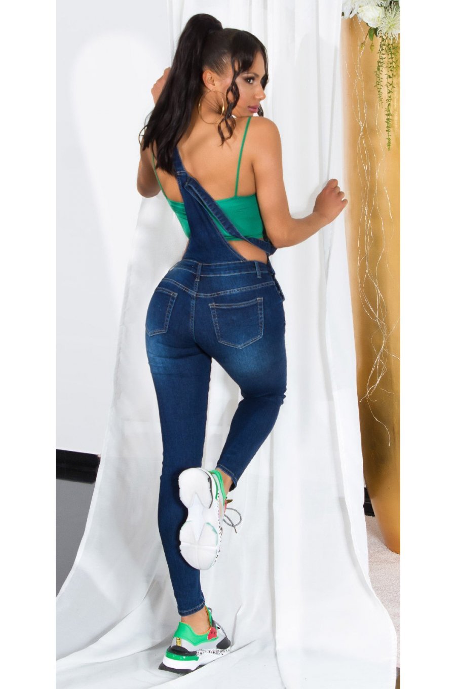 Salopeta dama de blugi, bumbac, albastra, mulata, Avdotya Salopeta dama de blugi, bumbac, albastra, mulata, Avdotya 2 - jojofashion.ro