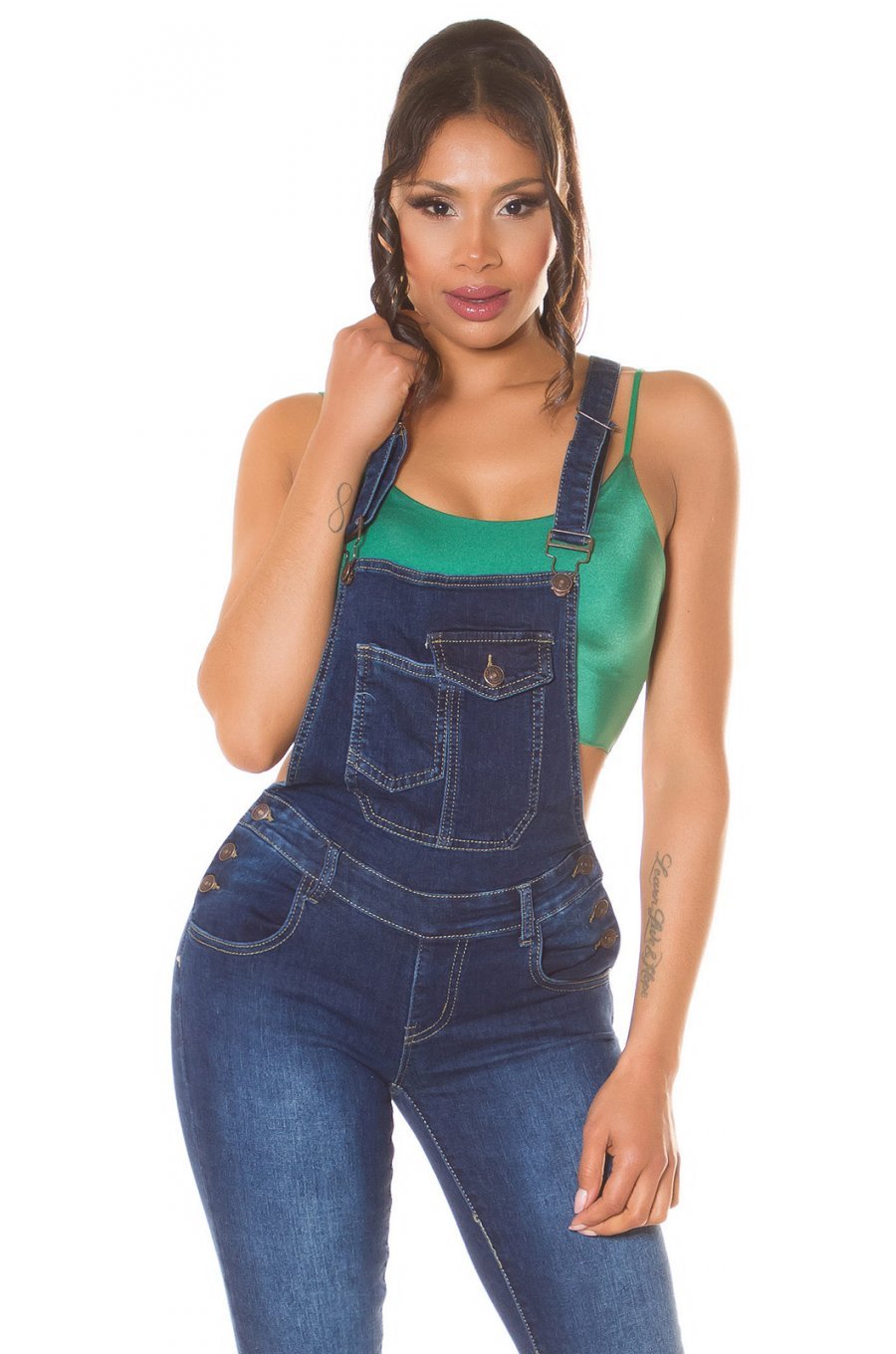 Salopeta dama de blugi, bumbac, albastra, mulata, Avdotya Salopeta dama de blugi, bumbac, albastra, mulata, Avdotya 6 - jojofashion.ro