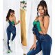 Salopeta dama de blugi, bumbac, albastra, mulata, Avdotya Salopeta dama de blugi, bumbac, albastra, mulata, Avdotya 5 - jojofashion.ro
