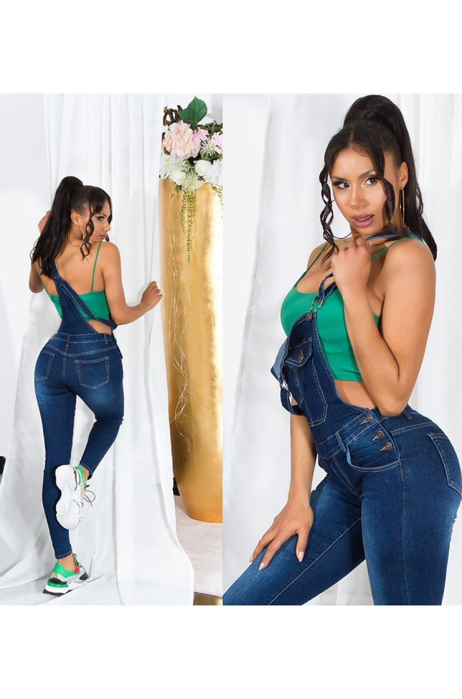Salopeta dama de blugi, bumbac, albastra, mulata, Avdotya Salopeta dama de blugi, bumbac, albastra, mulata, Avdotya 4 - jojofashion.ro