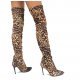 Cizme de dama animal print peste genunchi cu toc subtire Nicoleta 3 - jojofashion.ro
