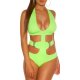 Costum de baie intreg verde neon Jolya 4 - jojofashion.ro