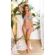 Costum de baie in doua piese, baby blue cu flori, Bianca 5 - jojofashion.ro