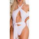 Costum de baie monokini, alb, Nallely 2 - jojofashion.ro