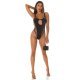 Costum de baie monokini, negru, cu benzi tranparente si decupaje, Naraya 6 - jojofashion.ro