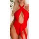 Costum de baie monokini, rosu, Nallely 2 - jojofashion.ro