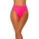 Slip dama brazilian cu talia inalta, roz neon, HannaK Slip dama brazilian cu talia inalta, roz neon, HannaK 3 - jojofashion.ro