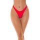 Slip dama de baie, brazilian, rosu, cu talia inalta, Simge 3 - jojofashion.ro