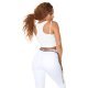 Crop top dama alb cu decupaje, Genevieve Crop top dama alb cu decupaje, Genevieve 3 - jojofashion.ro