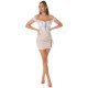 Crop top dama, alb cu flori, tip corset, cu umerii goi, Maryella Crop top dama, alb cu flori, tip corset, cu umerii goi, Maryella 5 - jojofashion.ro
