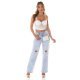 Crop top dama alb, cu franjuri argintii, Yandra Crop top dama alb, cu franjuri argintii, Yandra 6 - jojofashion.ro