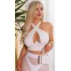Crop top dama, alb, cu spate gol, Anushka Crop top dama, alb, cu spate gol, Anushka 2 - jojofashion.ro
