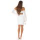 Crop top dama, alb, cu umerii goi, maneca lunga, in stil spaniol, Lisette 5 - jojofashion.ro