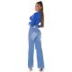 Crop top dama albastru, cu maneca lunga si cupe, Darya Crop top dama albastru, cu maneca lunga si cupe, Darya 5 - jojofashion.ro