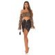 Crop top dama, animal print leopard, cu umerii goi, maneca lunga, in stil spaniol, Lisette 6 - jojofashion.ro