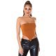 Crop top dama bandeau bronz Vaida 2 - jojofashion.ro
