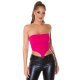 Crop top dama bandeau roz ciclam Vaida Crop top dama bandeau roz ciclam Vaida 2 - jojofashion.ro
