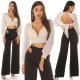 Crop top dama, bej, cu maneca lunga si decolteu in V, Meredith Crop top dama, bej, cu maneca lunga si decolteu in V, Meredith 6 - jojofashion.ro