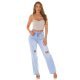 Crop top dama, bej, cu pietricele si cupe incorporate, Karinne Crop top dama, bej, cu pietricele si cupe incorporate, Karinne 4 - jojofashion.ro