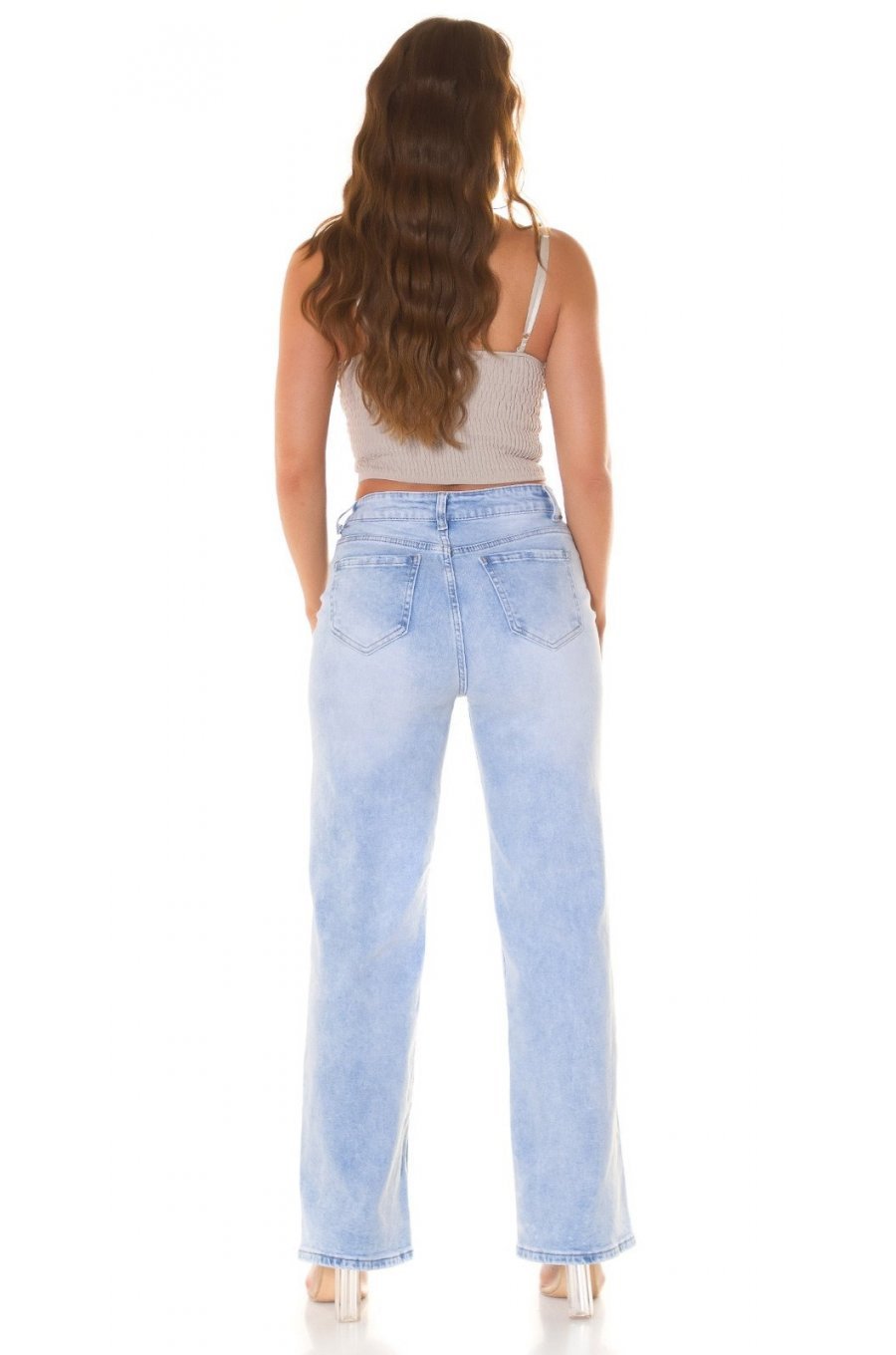 Crop top dama, bej, cu pietricele si cupe incorporate, Karinne Crop top dama, bej, cu pietricele si cupe incorporate, Karinne 4 - jojofashion.ro