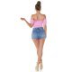 Crop top dama cu umerii goi roz Leelya Crop top dama cu umerii goi roz Leelya 5 - jojofashion.ro