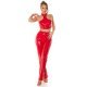 Crop top dama din latex rosu, cu chocker, Victorina Crop top dama din latex rosu, cu chocker, Victorina 6 - jojofashion.ro