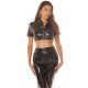 Crop top dama, din piele eco, negru, cu nasturi, Meylin Crop top dama, din piele eco, negru, cu nasturi, Meylin 6 - jojofashion.ro