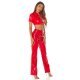 Crop top dama, din piele eco, rosu, cu nasturi, Meylin Crop top dama, din piele eco, rosu, cu nasturi, Meylin 6 - jojofashion.ro