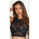 Crop top dama elegant, negru, semitransparent, Marlie Crop top dama elegant, negru, semitransparent, Marlie 2 - jojofashion.ro