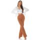 Crop top dama elegant, petrecut, din satin alb, cu maneca lunga, Brunella 6 - jojofashion.ro
